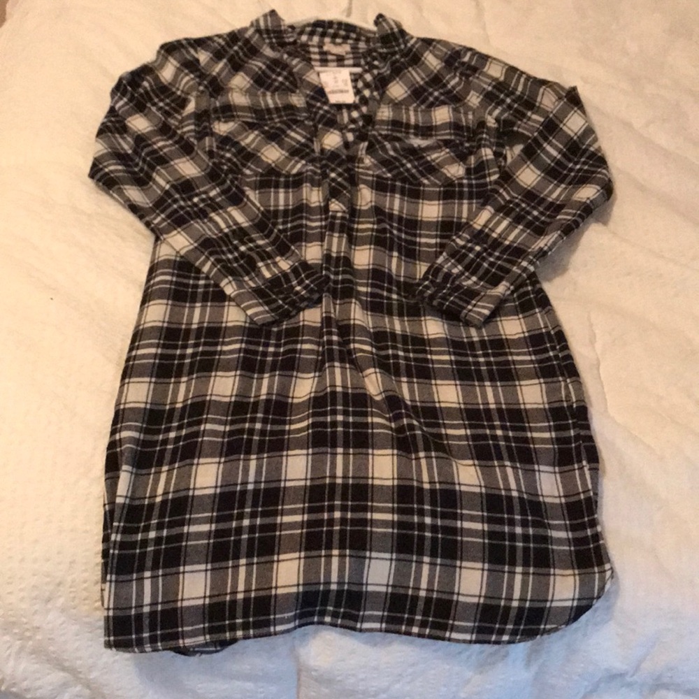 Plaid long sleeve dress